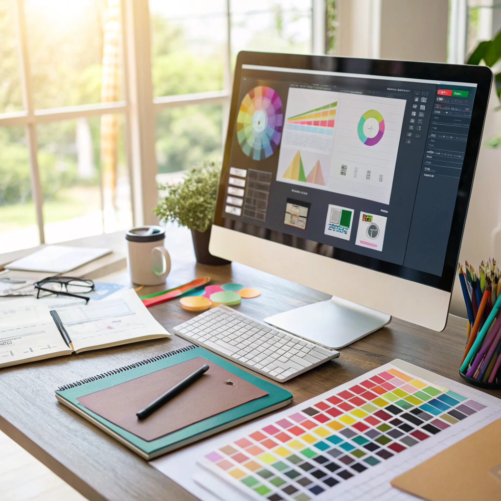 Détail de design graphique sur écran