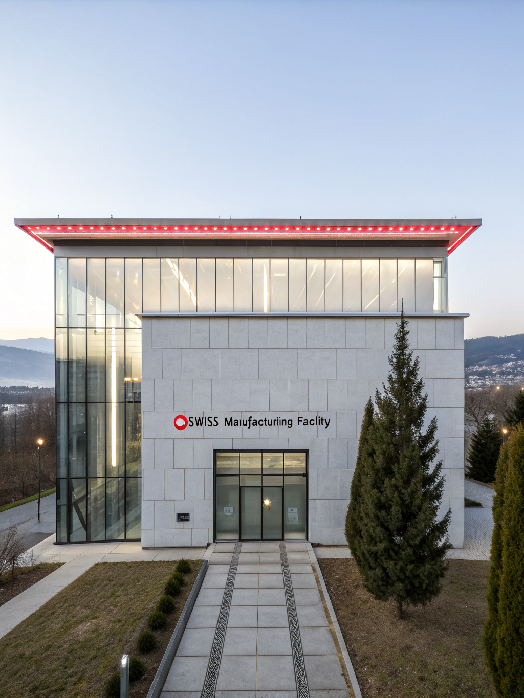 Vue architecturale moderne en Suisse